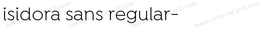 isidora sans regular字体转换